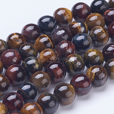 Natural Tiger Eye Beads Strands G-D855-07-12mm-1