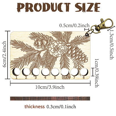  8-Position Wood Embroidery Thread Storage Trays TOOL-WH0056-029-1