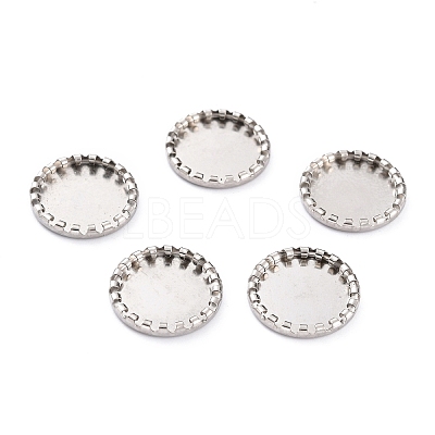 Non-Tarnish 304 Stainless Steel Cabochon Settings STAS-Y001-08P-1