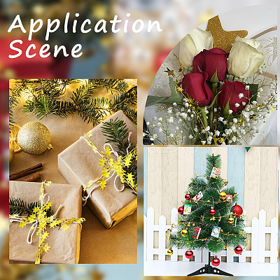 4Pcs PVC Sparkly Star Metallic Garland with Iron Wire DIY-SP0002-74B-1