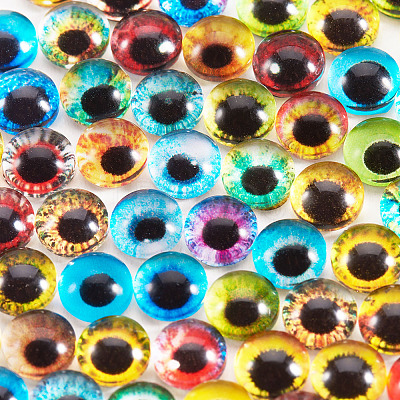 Flat Back Glass Cabochons GGLA-SZ0001-01A-1