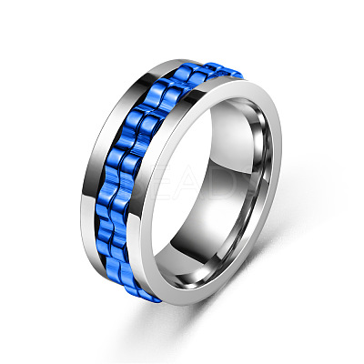 304 Stainless Steel Gear Rotatable Finger Rings FS-WGAD37A-15-1