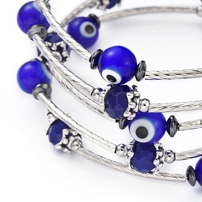 Five Loops Wrap Bracelets BJEW-JB04656-1