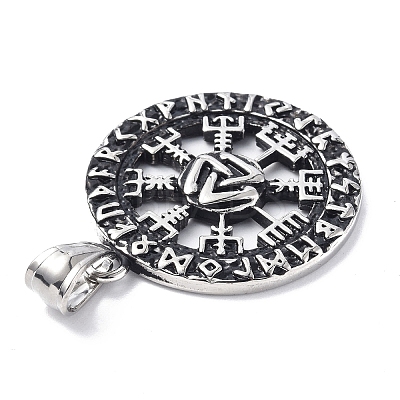 304 Stainless Steel Pendants STAS-C065-01AS-1