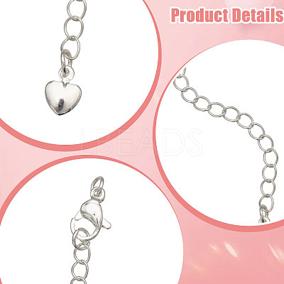12Pcs 2 Styles Brass Chain Extender KK-CA0003-75-1