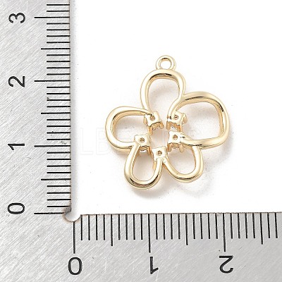 Brass Micro Pave Cubic Zirconia Pendants KK-D283-05G-1