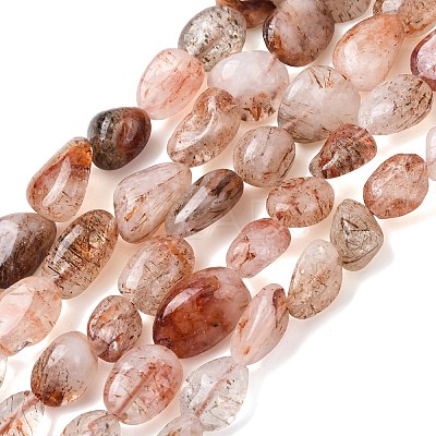 Natural Rutilated Quartz Beads Strands G-P568-C10-01-1