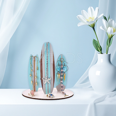 Wooden Jewelry Organizer Display Towers ODIS-SP0001-19B-1