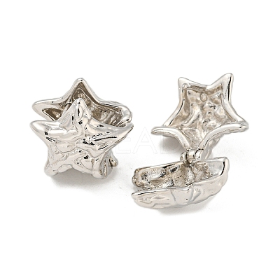 Brass Hoop Earrings EJEW-Q799-03B-P-1