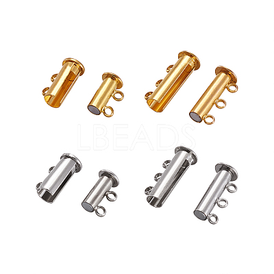 Brass Magnetic Slide Lock Clasps KK-TA0007-17-1
