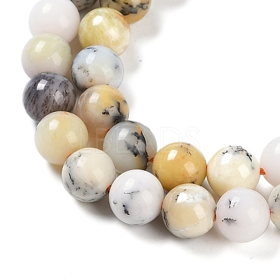 Natural White African Opal Beads Strands G-E472-02-8mmC-1