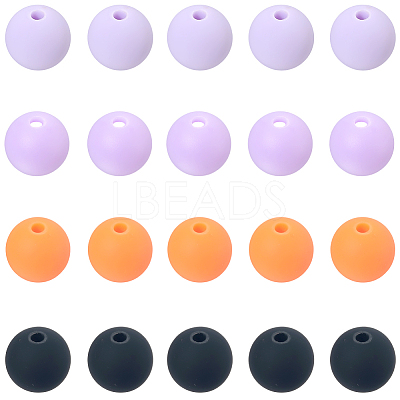 Rubberized Style Imitated Silicone Acrylic Beads MACR-PA0001-06C-04-1