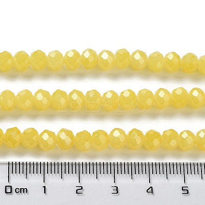 Baking Paint Imitation Jade Glass Bead Strands DGLA-A034-J8MM-A-1