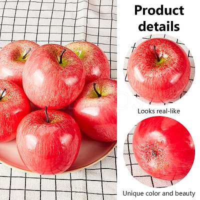 10Pcs Foam Simulation Apple Model AJEW-PH0011-63-1