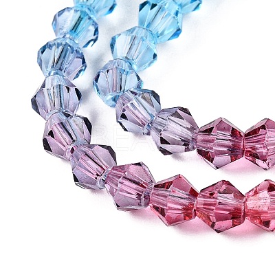 Gradient Color Baking Paint Glass Bead Strands X1-DGLA-A039-T6mm-A017-1