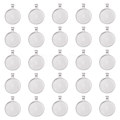 Alloy Pendant Cabochon Settings PALLOY-YW0001-69S-1