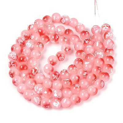 Baking Paint Glass Beads Strands DGLA-N015-10mm-03-1