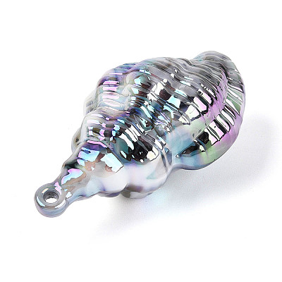 UV Plating Opaque Acrylic Shell Shape Big Pendants SACR-T018-35G-1