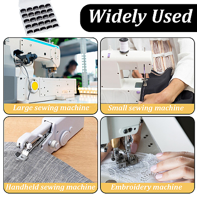 25Pcs Polyester Sewing Thread with Transparent Bobbin Box Sets SENE-WH20003-001C-1