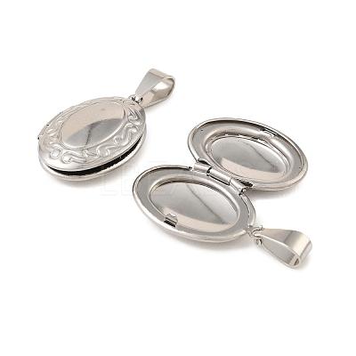 316 Stainless Steel Locket Pendants STAS-K321-05P-1