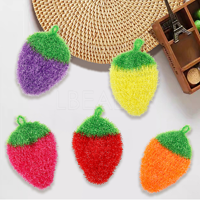 10Pcs 5 Colors Polyester Cleaning Cloths AJEW-GF0011-61-1