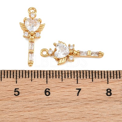 Brass Micro Pave Cubic Zirconia Pendants CU-CBA7392-08G-01-1