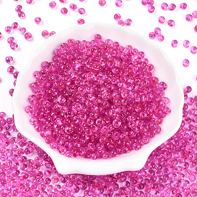 3/0 Baking Paint Glass Fringe Seed Beads SEED-A034-04D-1