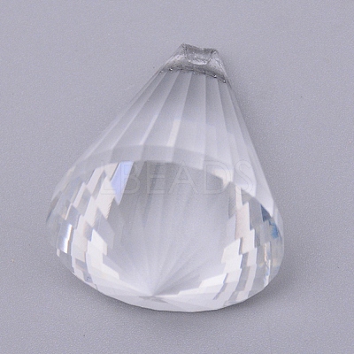 Transparent Glass Pendants GLAA-WH0022-26-1