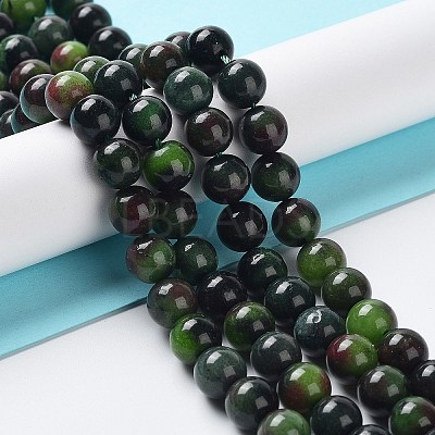 Dyed Natural Malaysia Jade Beads Strands G-G021-02B-06-1