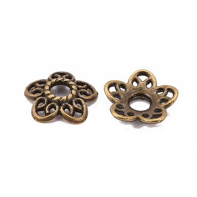 Tibetan Style Alloy Bead Caps X-K0P34071-1