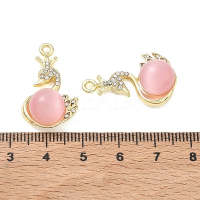 Alloy Rhinestone Pendants FIND-D044-22G-03-1