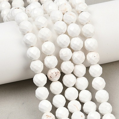 Natural Magnesite Beads Strands G-Z143-D01-8mm-1