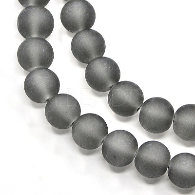 Baking Paint Transparent Glass Beads Strands X-GLAA-S031-12mm-12-1