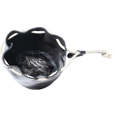 Leather Coin Storage Drawstring Bucket Bags AJEW-WH20064-95B-1