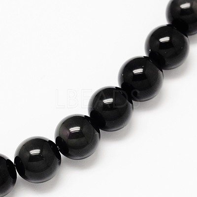 Natural Obsidian Round Beads Strands X-G-L275-03-16mm-01-1