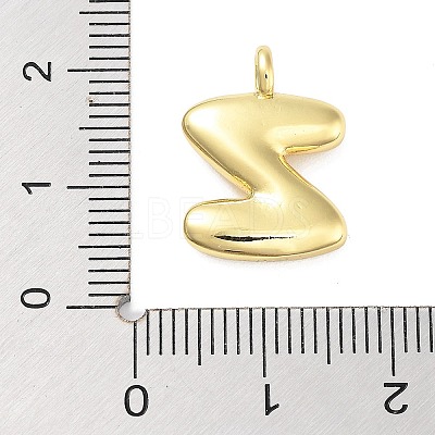Rack Plating Brass Balloon Letter Pendants KK-C050-01G-Z-1