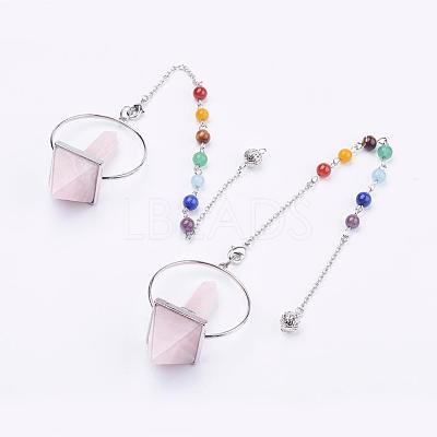 Chakra Gemstone Pyramid Dowsing Pendulums G-F515-01B-1