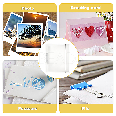 A4 PVC Loose Leaf Binder Postcard Phote Album with 50 Pockets Transparent Sleeve Protectors DIY-WH0028-44B-1