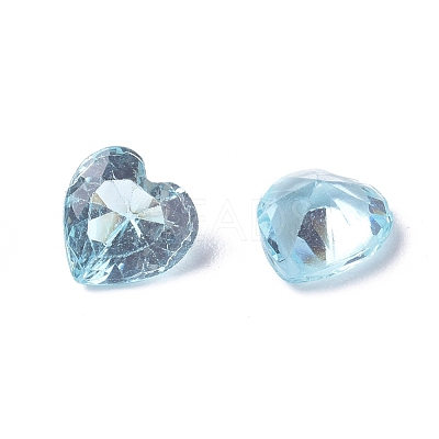 Transparent Pointed Back Glass Cabochons GLAA-WH0015-37C-1