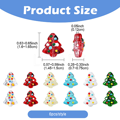 6Pcs Handmade Bumpy Glass Beads Strands LAMP-FS0001-16E-1