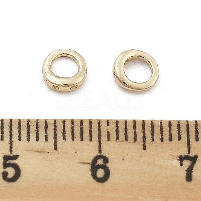 Brass Ring Charm Connectors KK-M306-04G-1
