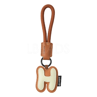 PU Leather Letter Pendant Decoration HJEW-YWC0002-001H-1