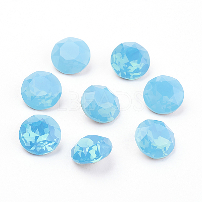 Pointed Back & Back Plated K9 Glass Rhinestone Cabochons RGLA-J012-10mm-394-1