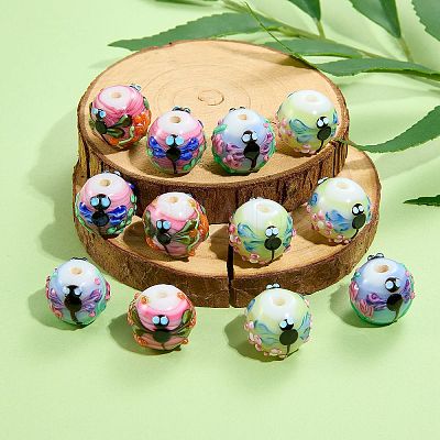 5Pcs Handmade Lampwork Beads LAMP-SZ0001-50A-1