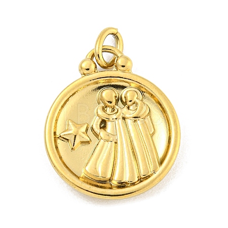 304 Stainless Steel Pendants Rhinestone Settings LS-STAS-O009-01F-G-1