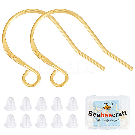 10 Pairs 925 Sterling Silver Earring Hooks STER-BBC0005-89-1