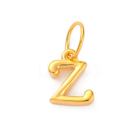 925 Sterling Silver Letter Charms with Jump Rings STER-R008-01G-Z-1