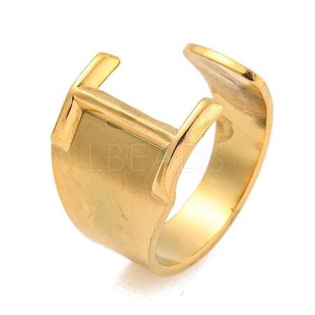 PVD Vacuum Plating 201 Stainless Steel Cuff Rings RJEW-Z032-01G-I-1