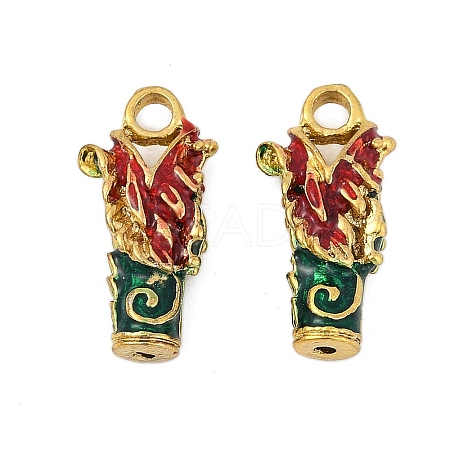 Alloy Enamel Pendants FIND-A049-12G-1