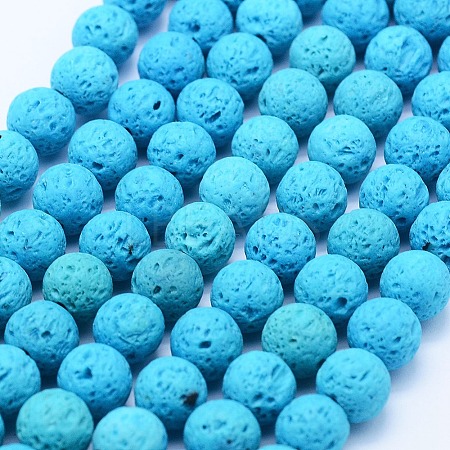 Natural Lava Rock Beads Strands G-F531-8mm-G04-1